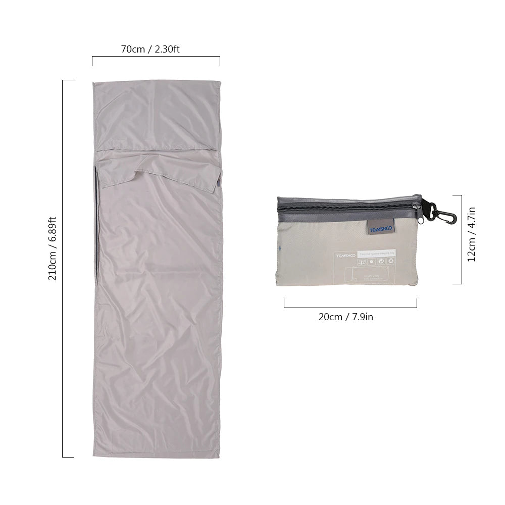 Portable Sleeping Bag Liner with Pillowcase – Lightweight & Travel-Friendly