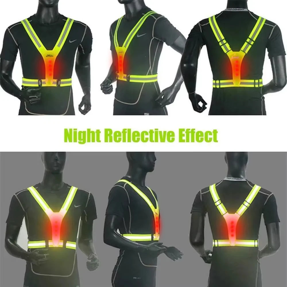 LED Running Vest for High Visibility Night Safety