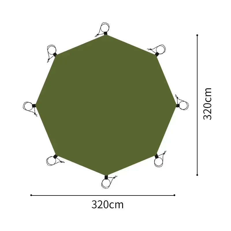 Large Waterproof Camping Mat – Hex/Octagon Picnic Tarp
