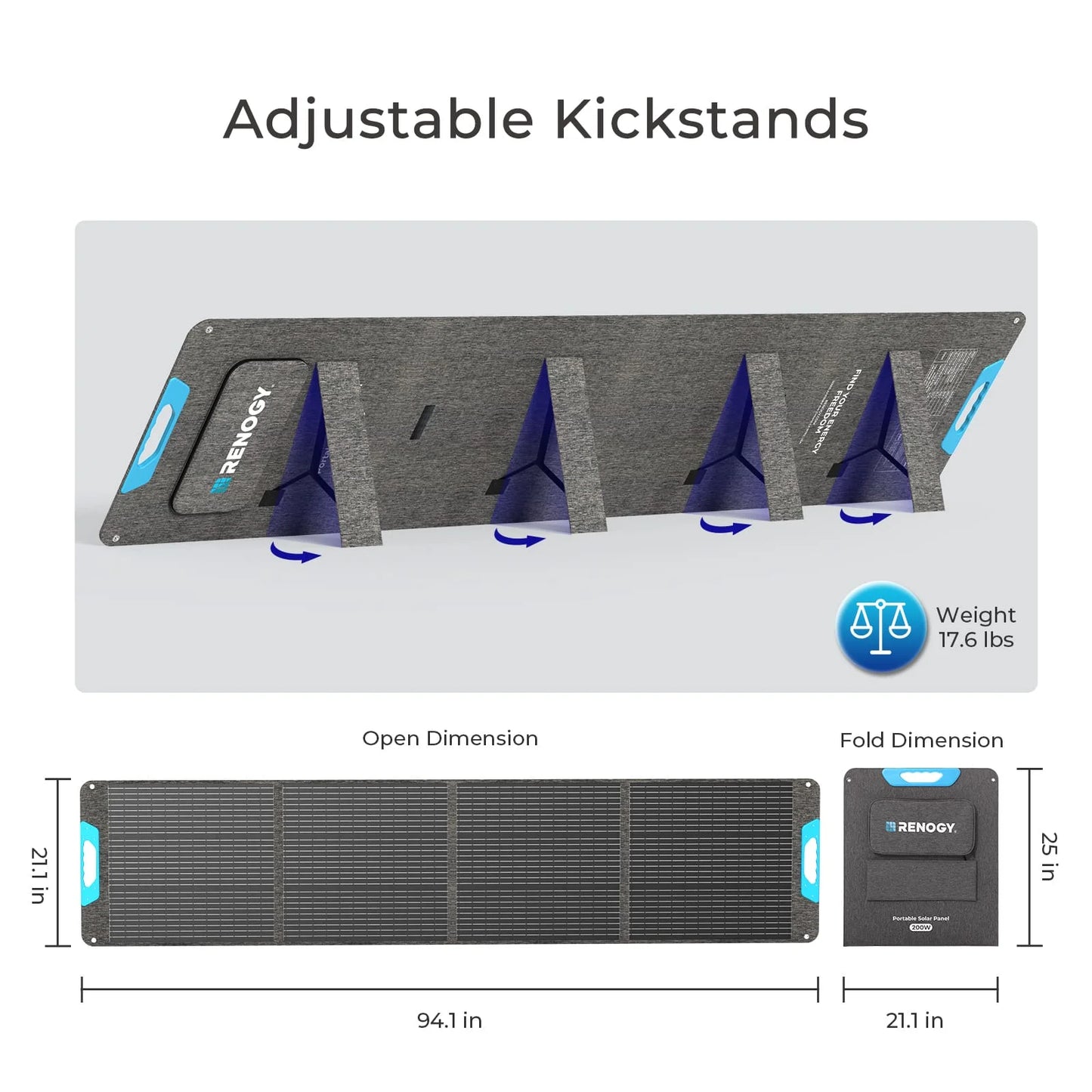 200W Portable Solar Panel for Fast Outdoor Charging