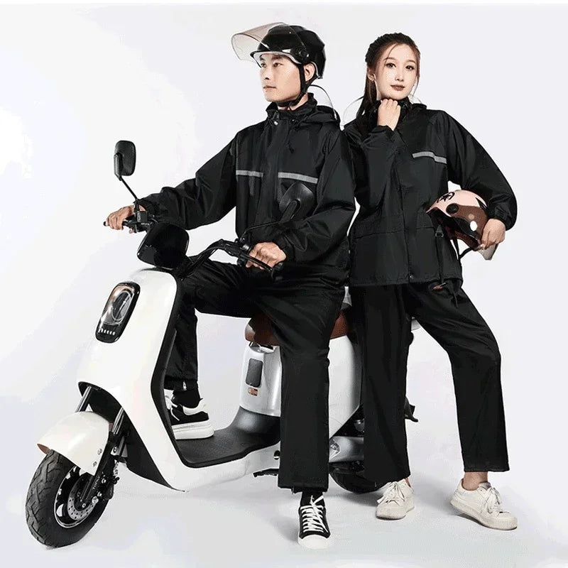 Waterproof Rain Poncho with Reflective Safety Design