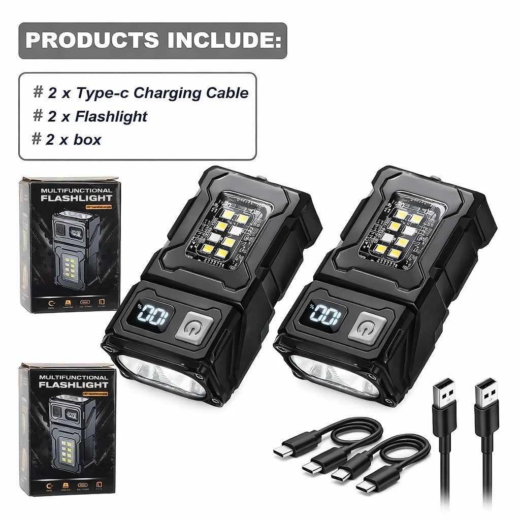 Magnetic USB Rechargeable Work Light for Camping & Repairs