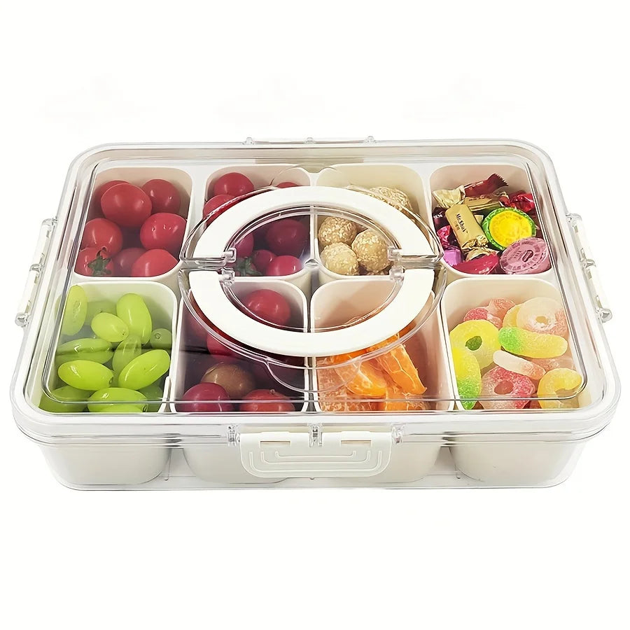4/8 Grid Snack Box – Portable Food Storage Organizer