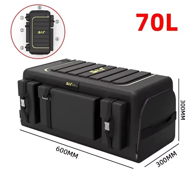 Car Trunk Organizer with Lid for Large Storage
