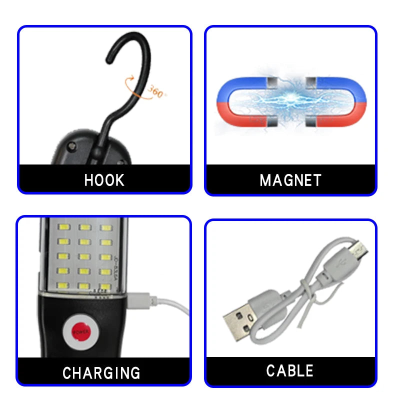 Magnetic LED Work Light for Hands-Free Repairs