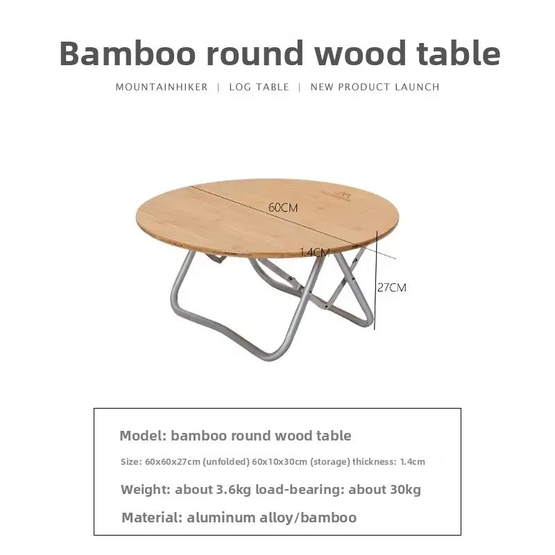 Portable Bamboo Camping Folding Table for Easy Outdoor Dining