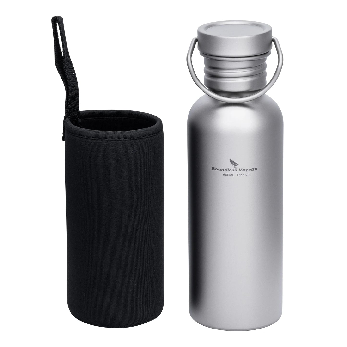 Titanium Wide Mouth Water Bottle – Durable & Lightweight