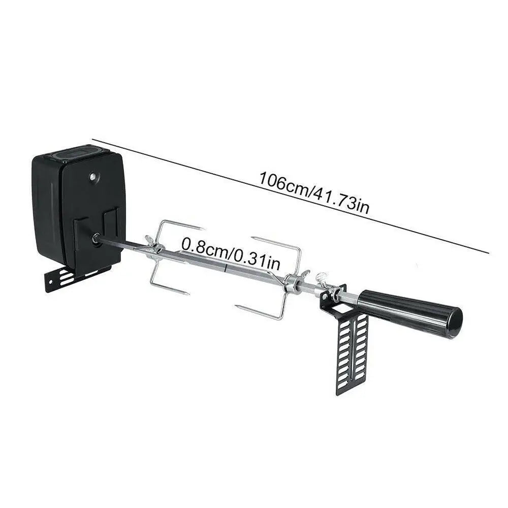 Electric BBQ Grill Rotisserie Kit – 360° Rotating Roast