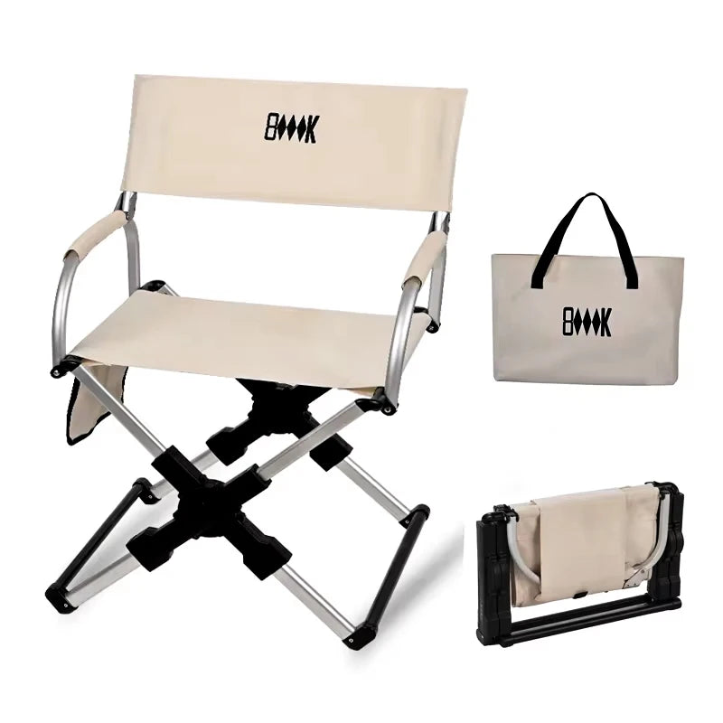 Folding Camping Chair with Back Support & Easy Carry