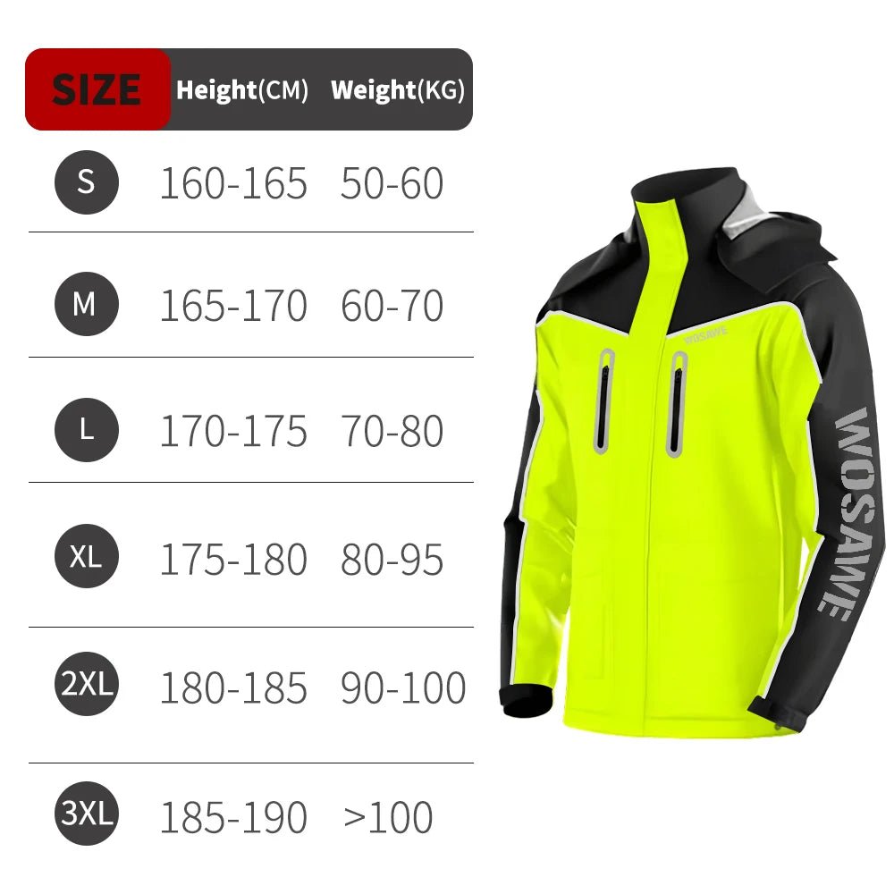 Waterproof Raincoat with Reflective Storm Protection