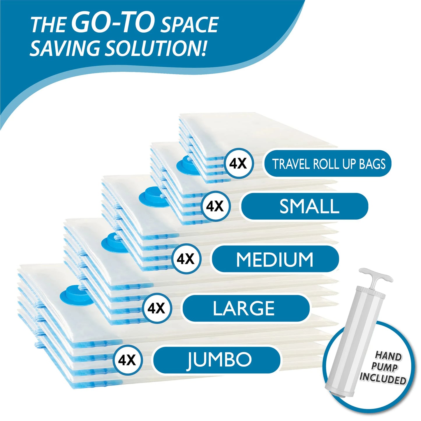 Vacuum Storage Bags Set Save Space Travel Packing