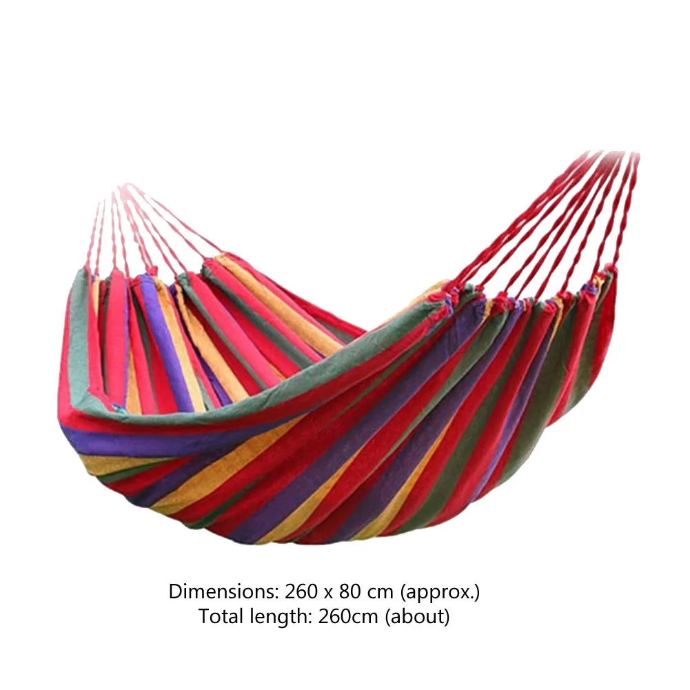 Cotton Rainbow Hammock – Comfortable 2-Person Outdoor Bed