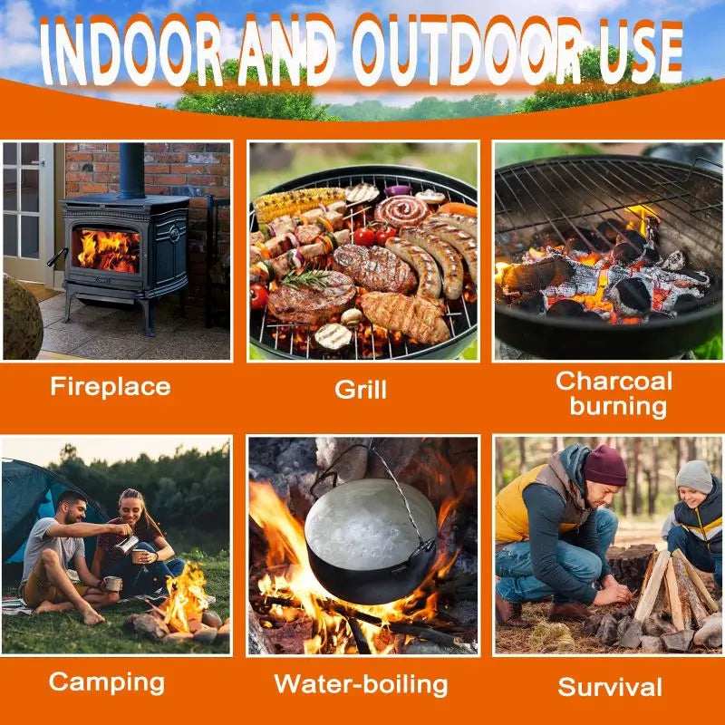 Natural Fire Starter for Camping & Fireplace