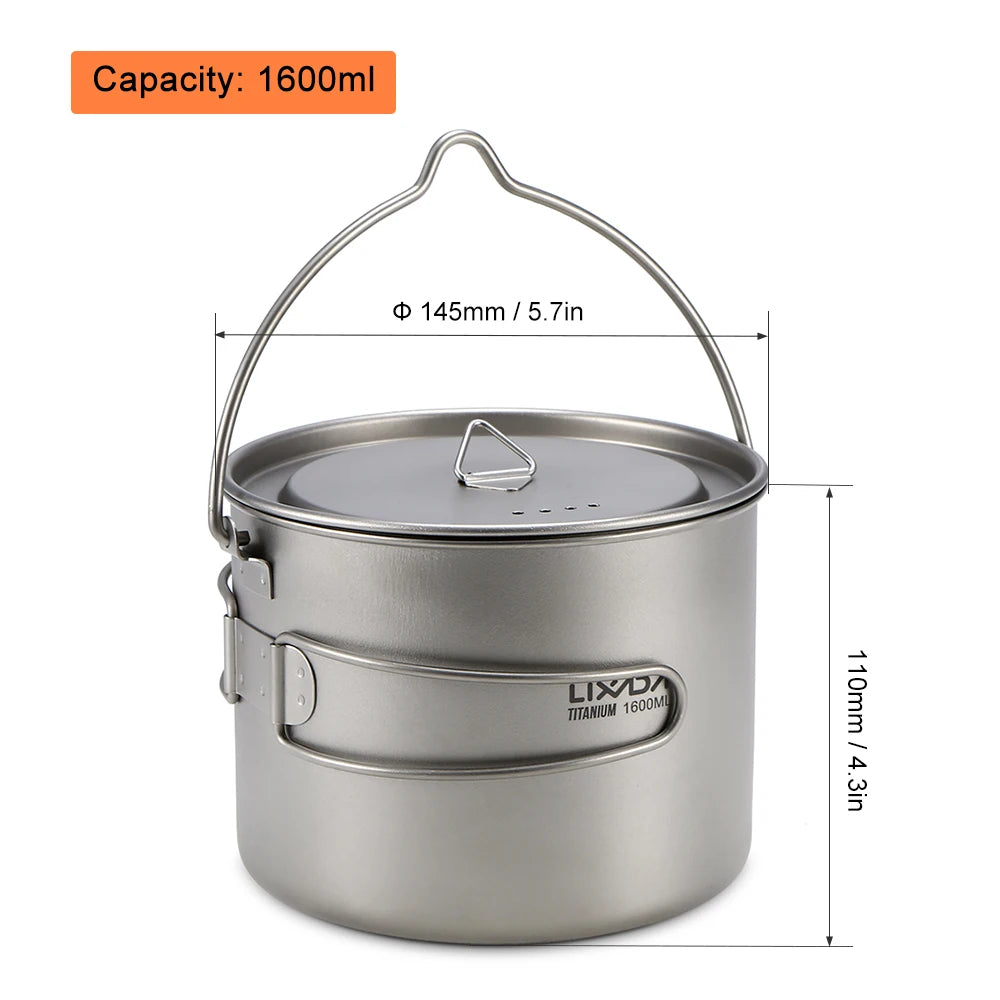 Titanium Camping Cup Pot Ultralight for Hiking & Backpacking