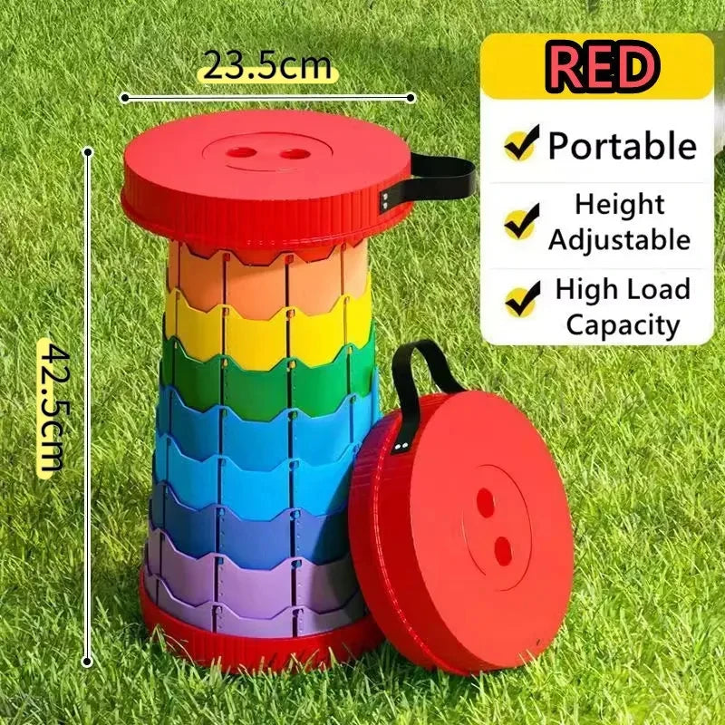 Rainbow Folding Stool – Portable Adjustable Outdoor Seat