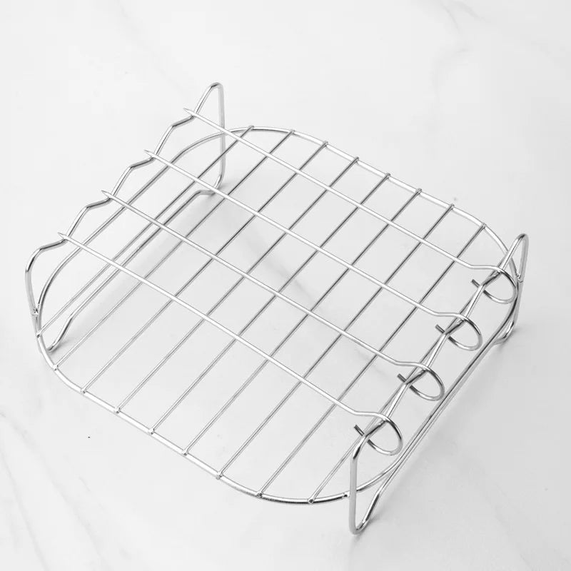 Outdoor Grill Set with Skewers & Stainless Steel Rack