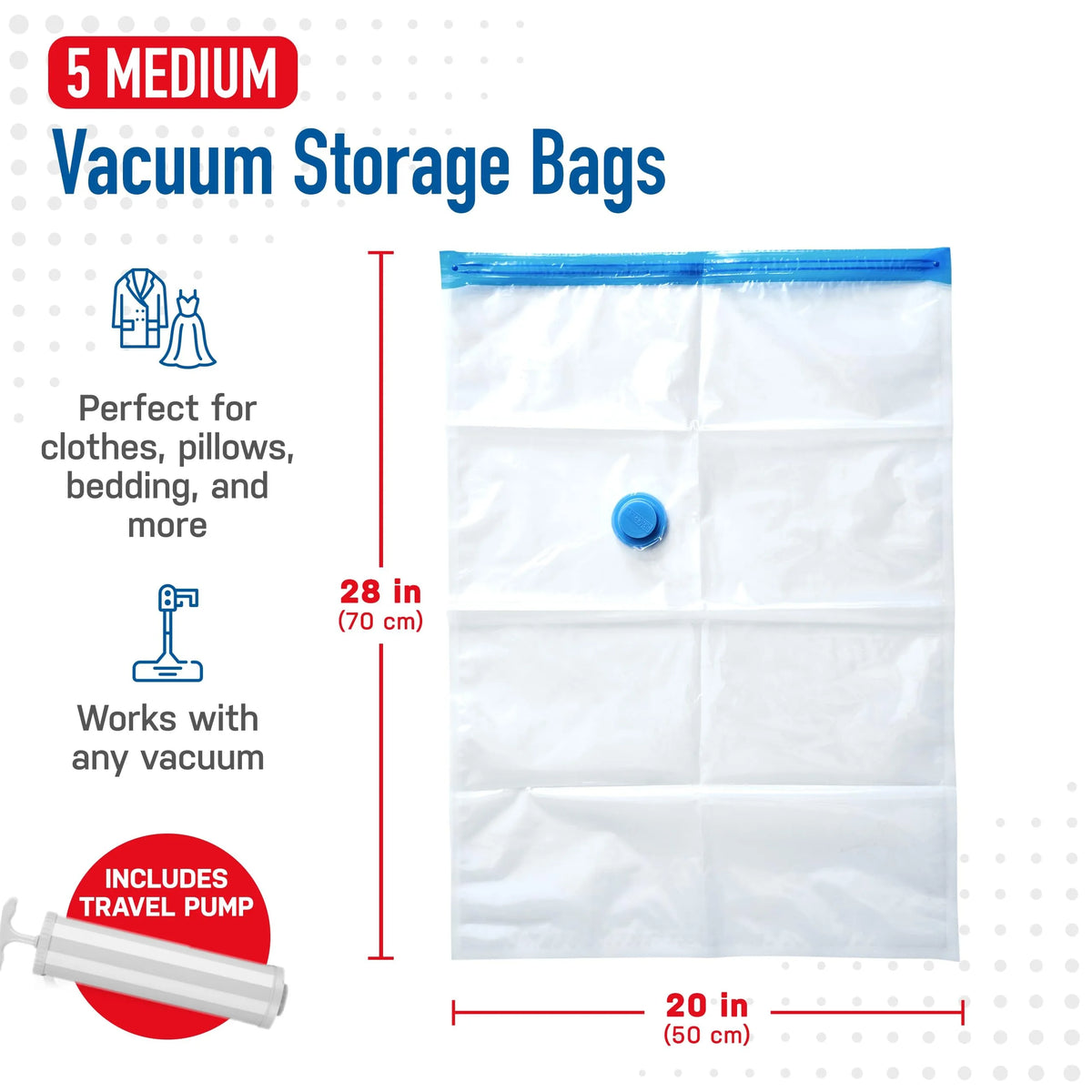 Vacuum Storage Bags Set Save Space Travel Packing