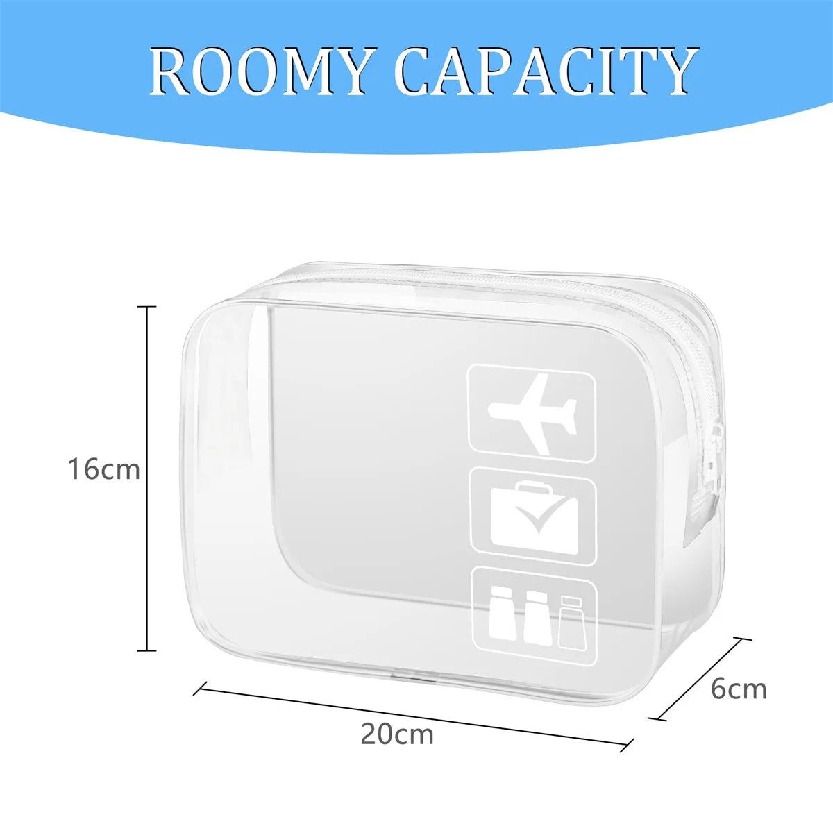Clear TSA Travel Toiletry Bag – Quart Size, Airport Compliant