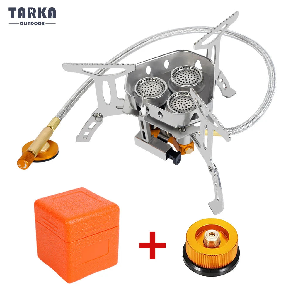TARKA 3-Head Gas Stove – Portable Camping Burner 5800W