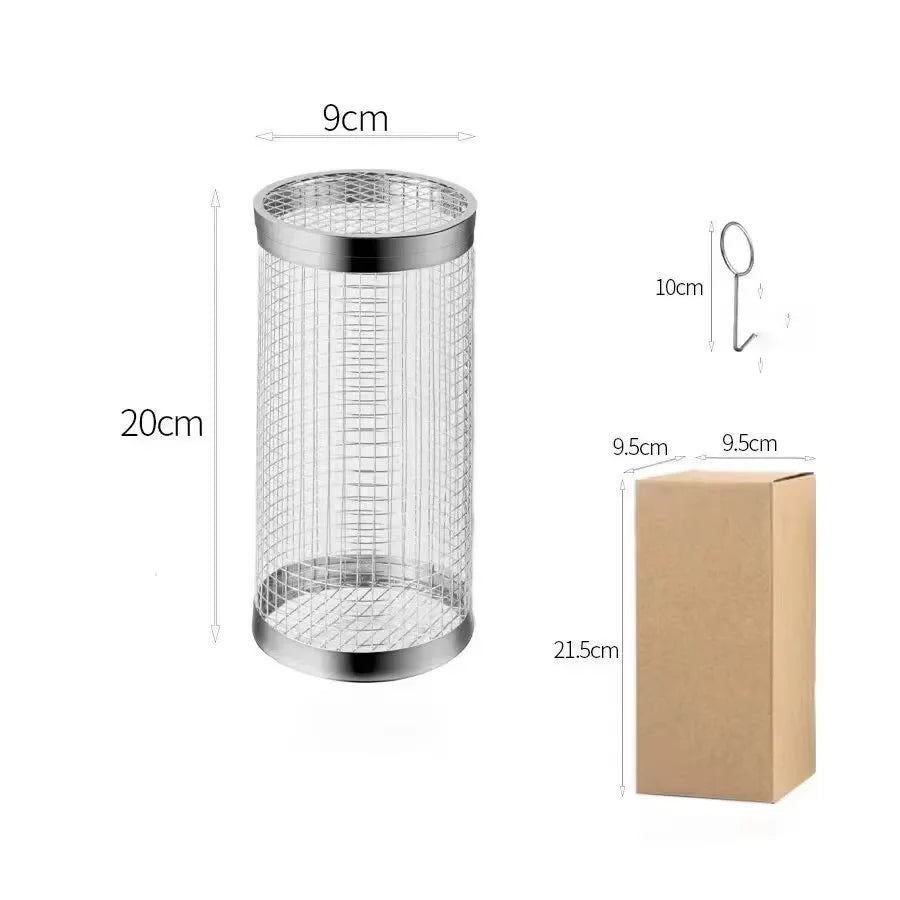 Stainless Steel BBQ Grill Cage for Easy Outdoor Grilling