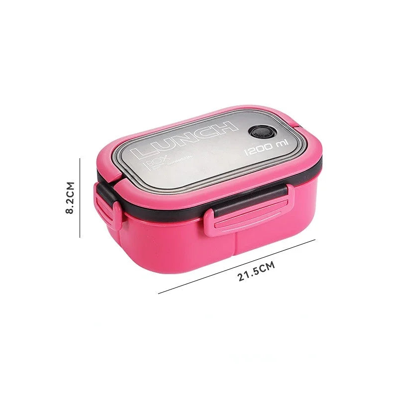 2 Layer Bento Lunch Box Leakproof with Utensils