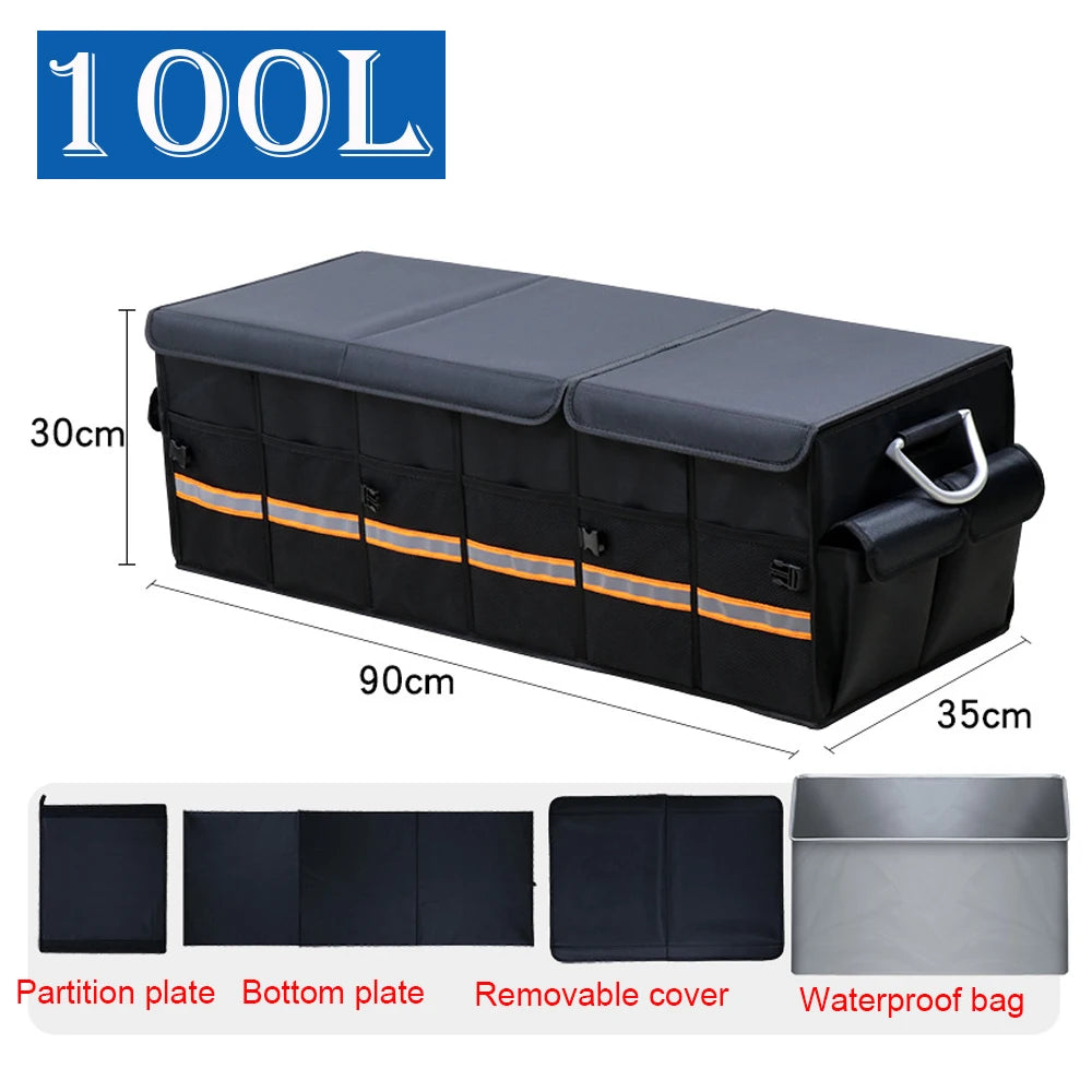 Car Trunk Organizer 100L Foldable Heavy Duty Storage