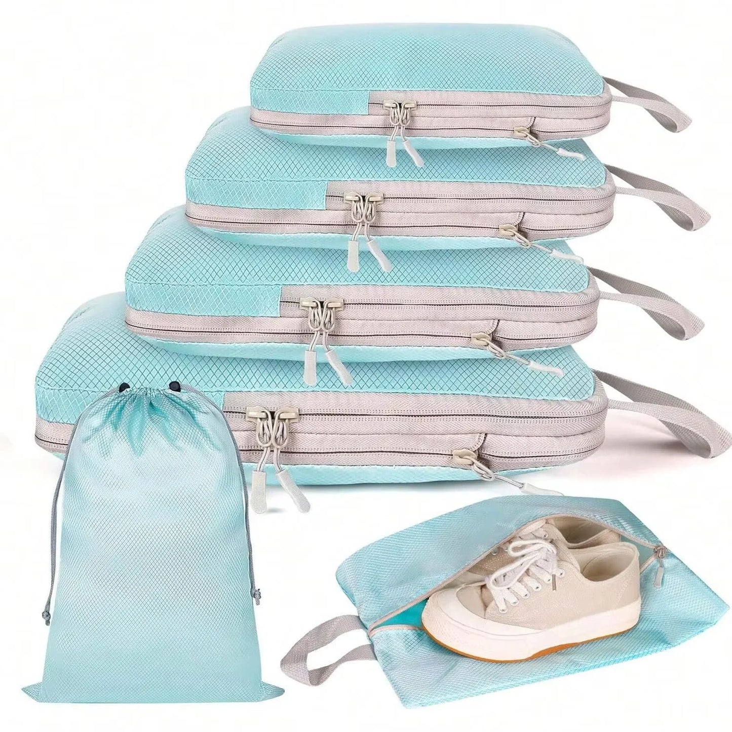 Compression Packing Cubes Waterproof Travel Organizer Set