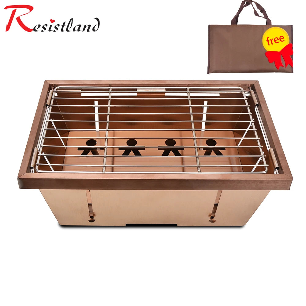Folding Camping Table with Stove & Grill System