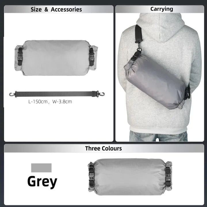 Waterproof Bike Handlebar Bag 12L with Dry Storage