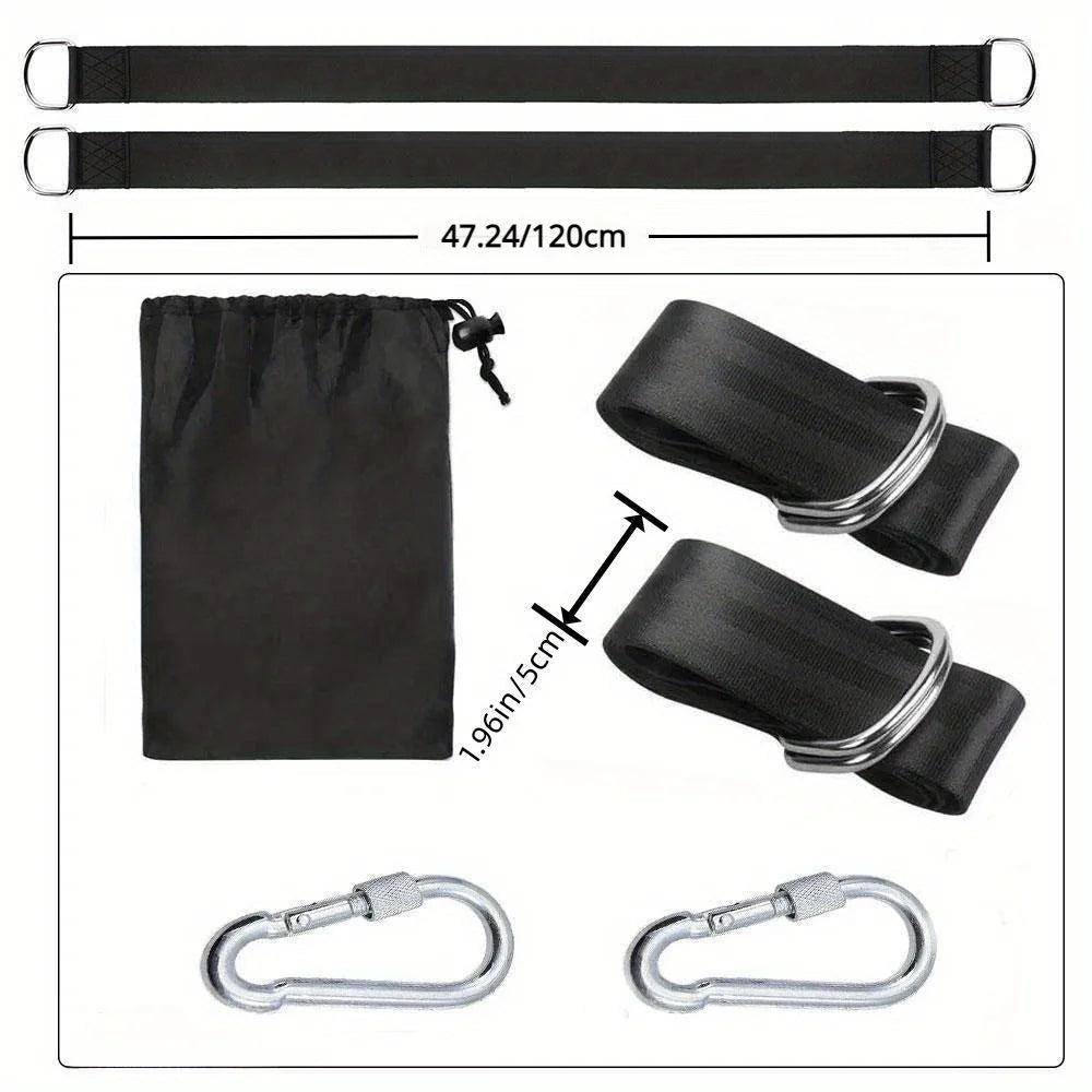 Portable Outdoor Swing Hammock with Safety Belt