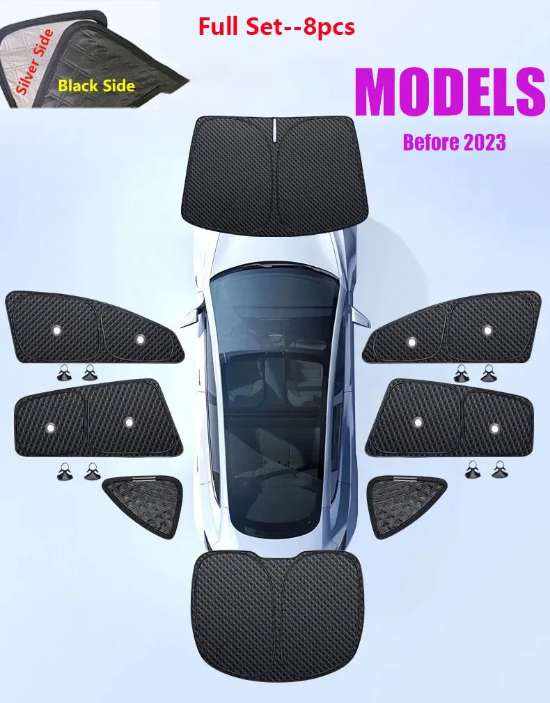 Tesla Window Sunshade – UV Protection for Front & Rear