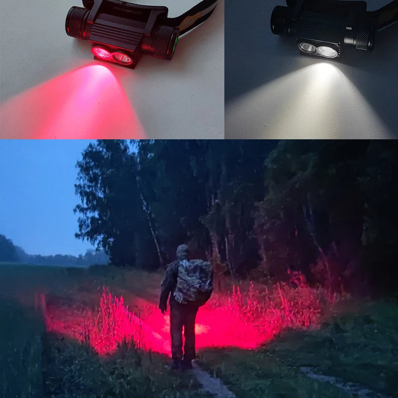 H25LR LED Headlamp with High CRI & Night Vision Red Light