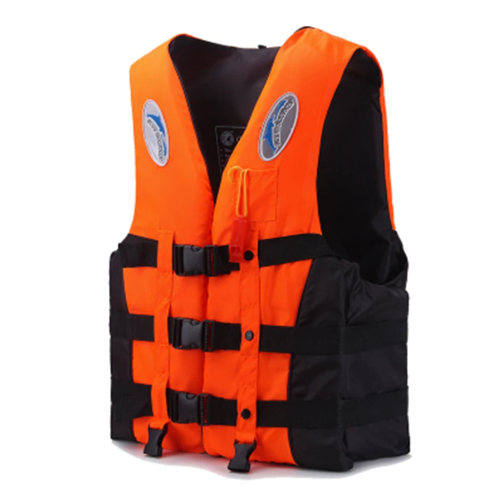 Outdoor Life Jacket with Whistle Adjustable Fit