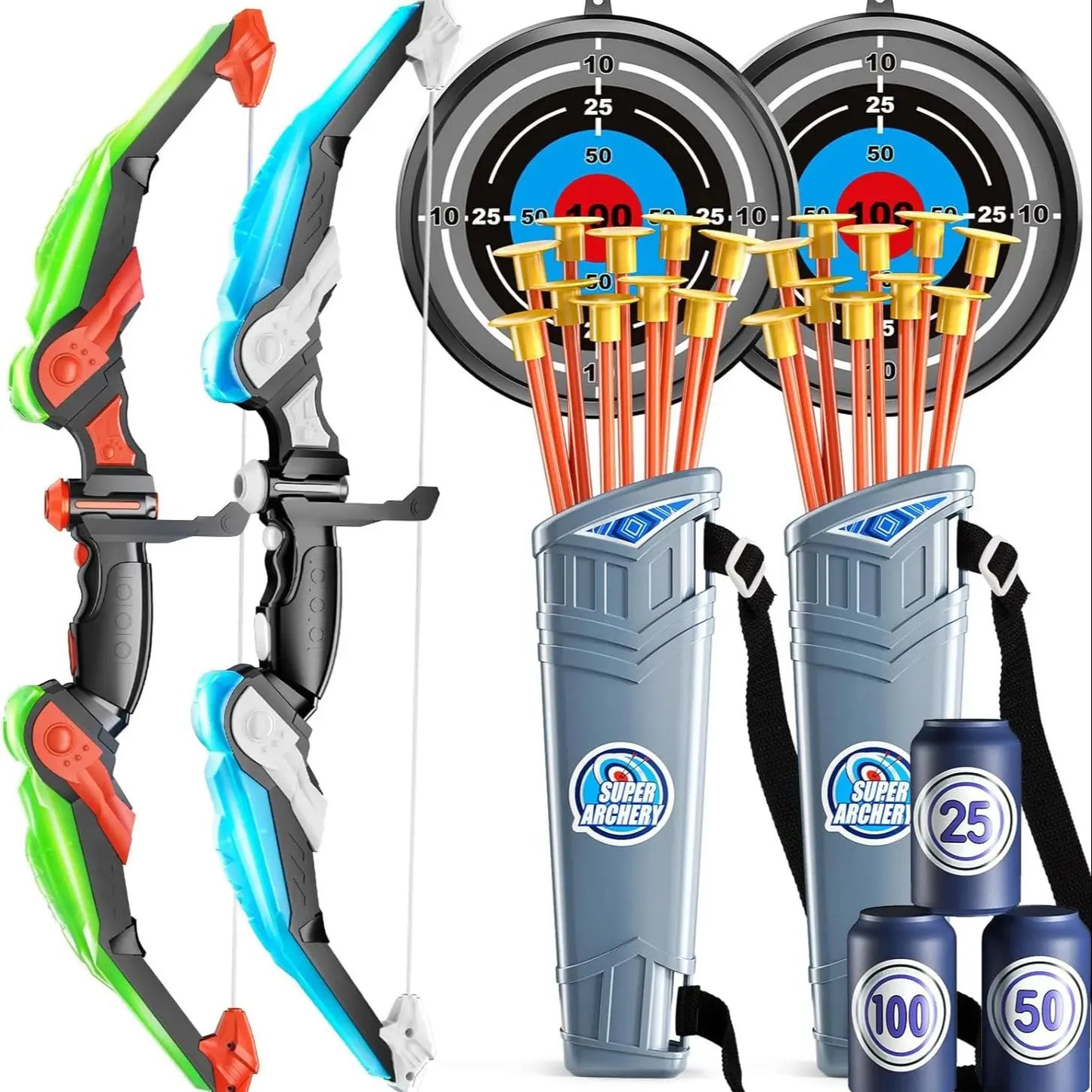 LED Kids Bow & Arrow Set – Safe Archery Fun for Ages 4-12