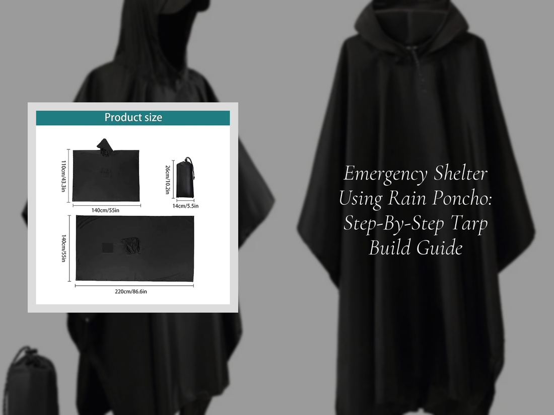 Emergency Shelter Using Rain Poncho: Step-By-Step Tarp Build Guide