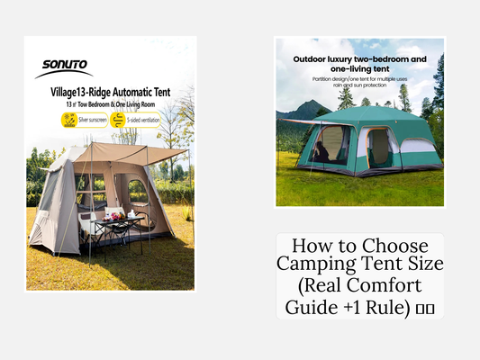 How to Choose Camping Tent Size (Real Comfort Guide +1 Rule) 🏕️