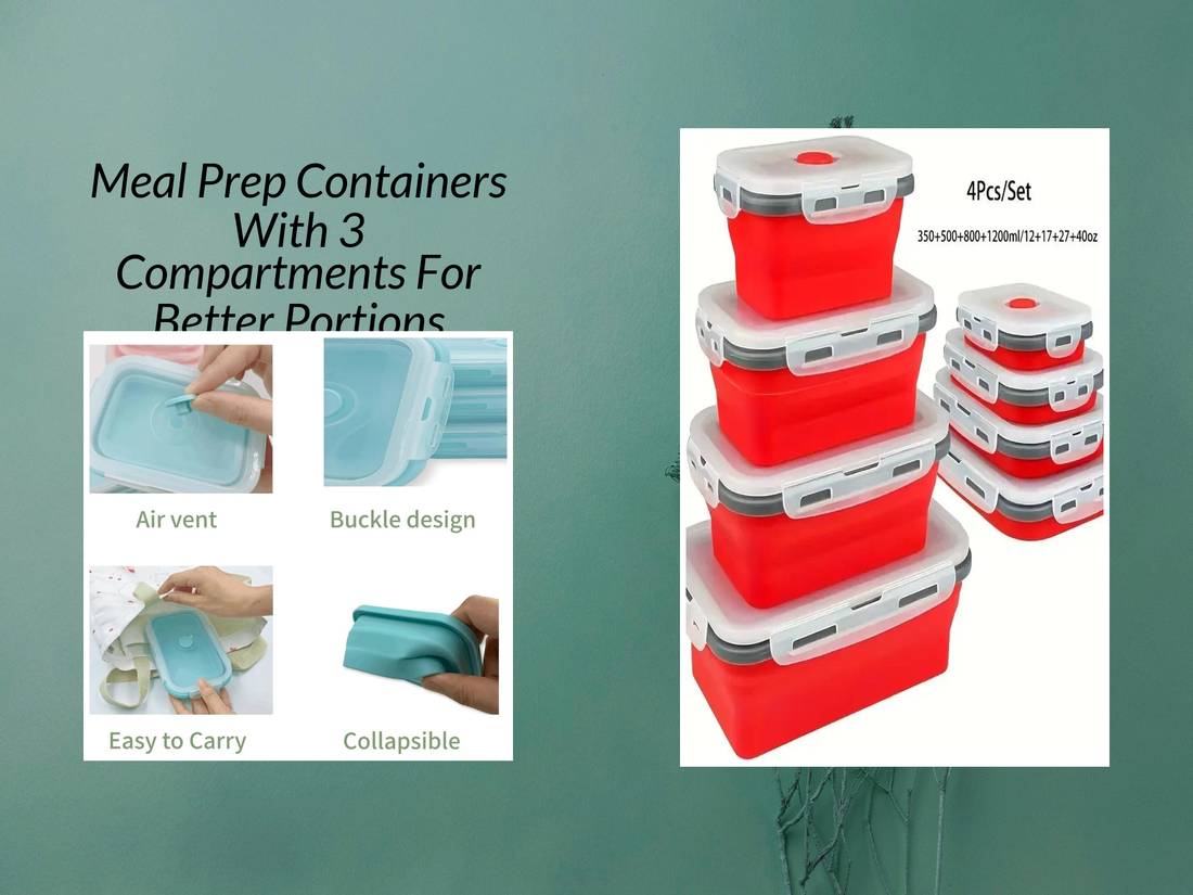 Meal Prep Containers With 3 Compartments For Better Portions