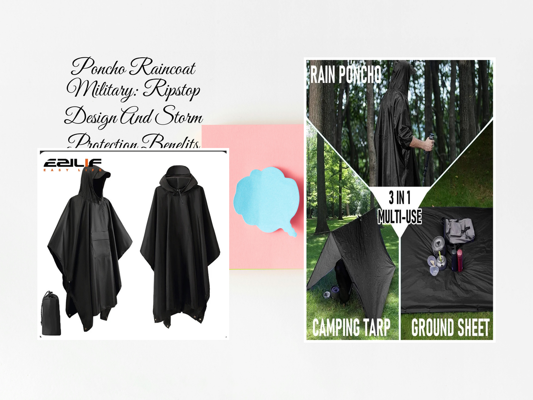 Poncho Raincoat Military: Ripstop Design And Storm Protection Benefits