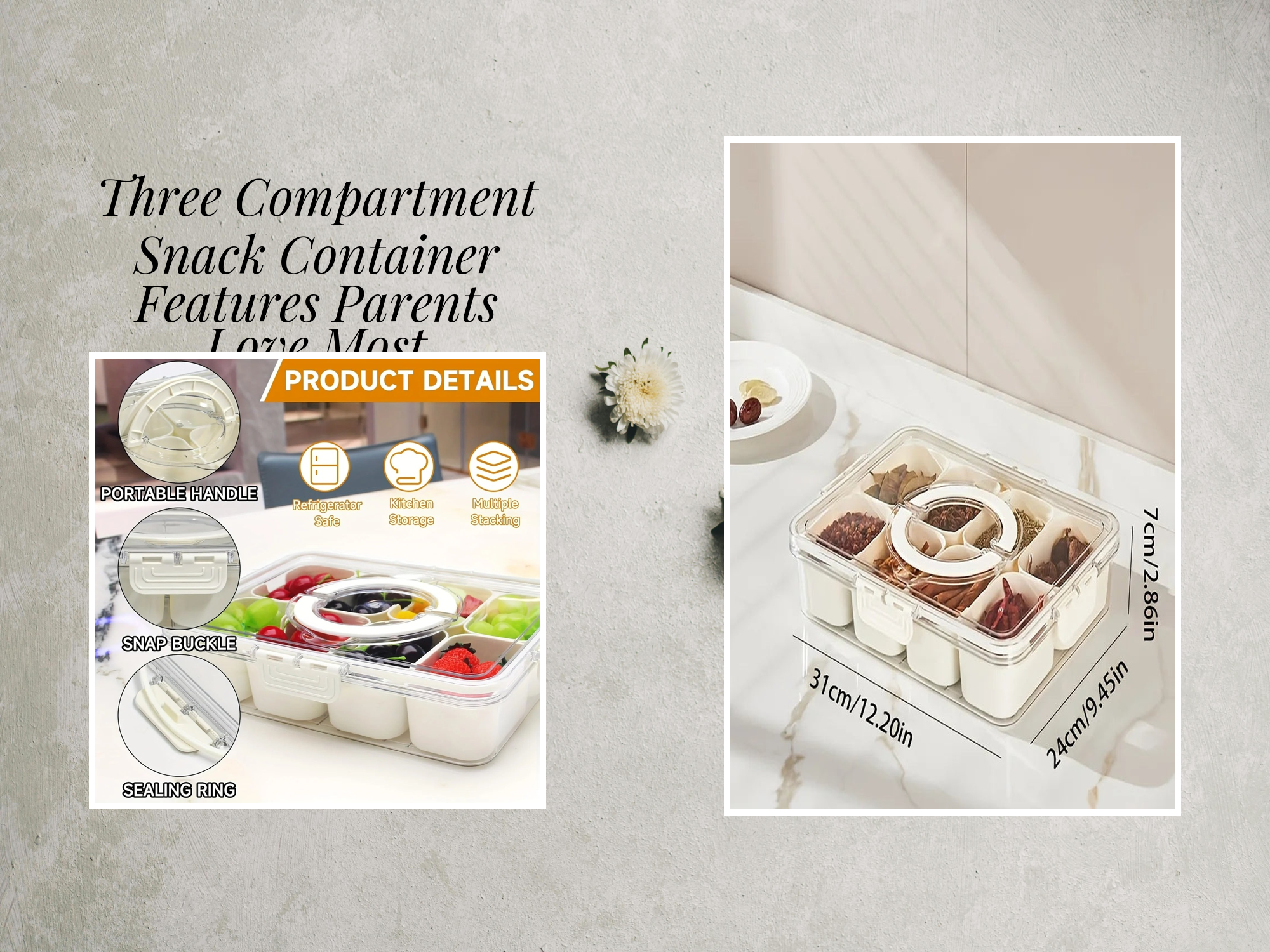 Three Compartment Snack Container Features Parents Love Most – KentDO ...