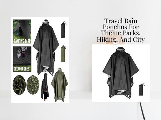 Travel Rain Ponchos For Theme Parks, Hiking, And City Trips