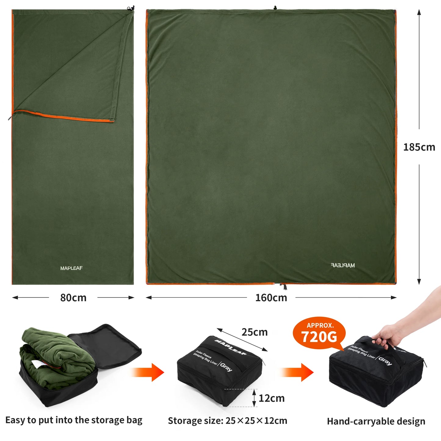Fleece Sleeping Bag Liner for Warm & Comfortable Sleep