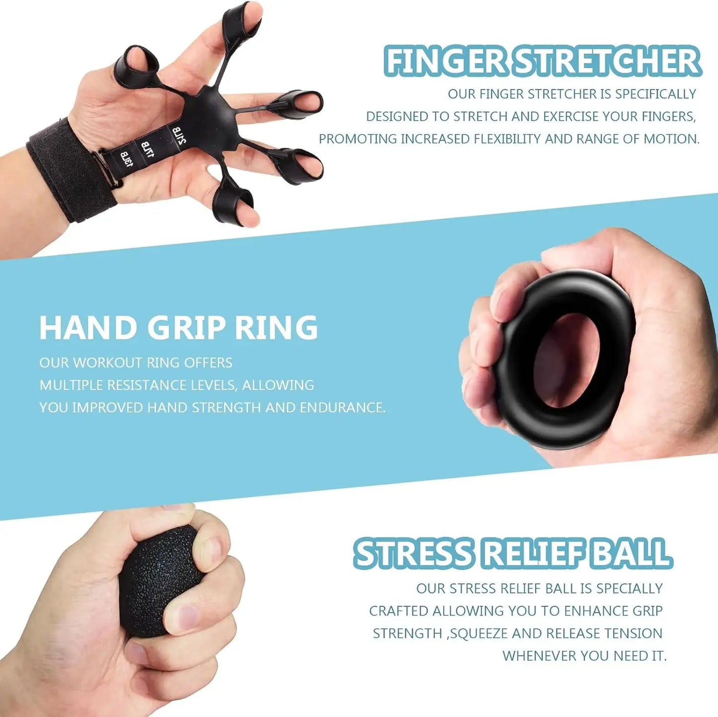 Hand Grip Trainer Kit for Strength & Recovery