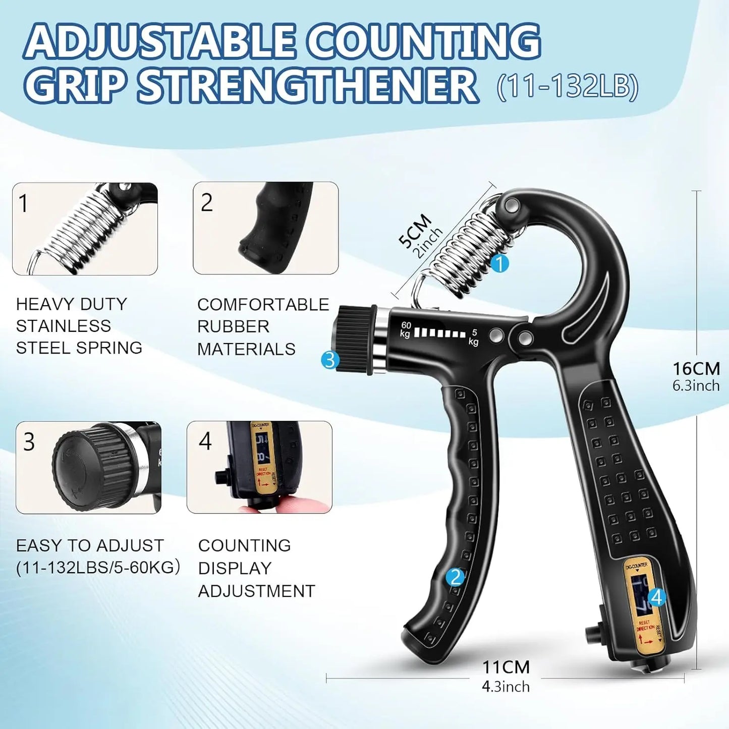 Hand Grip Trainer Kit for Strength & Recovery
