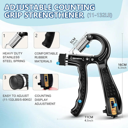 Hand Grip Trainer Kit for Strength & Recovery