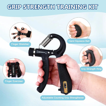 Hand Grip Trainer Kit for Strength & Recovery