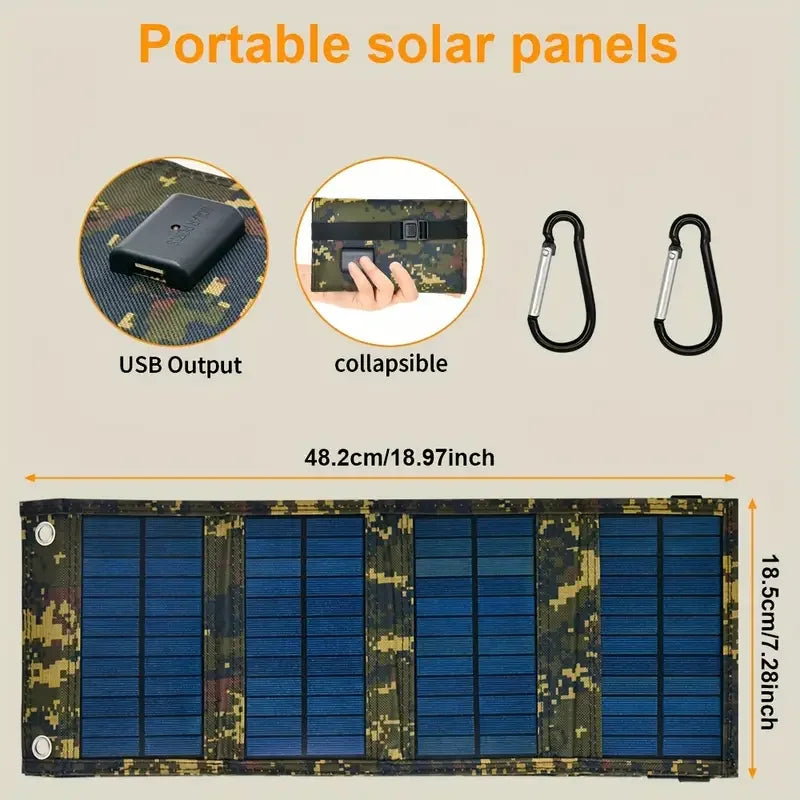 Portable Foldable Solar Panel for Fast Outdoor Charging