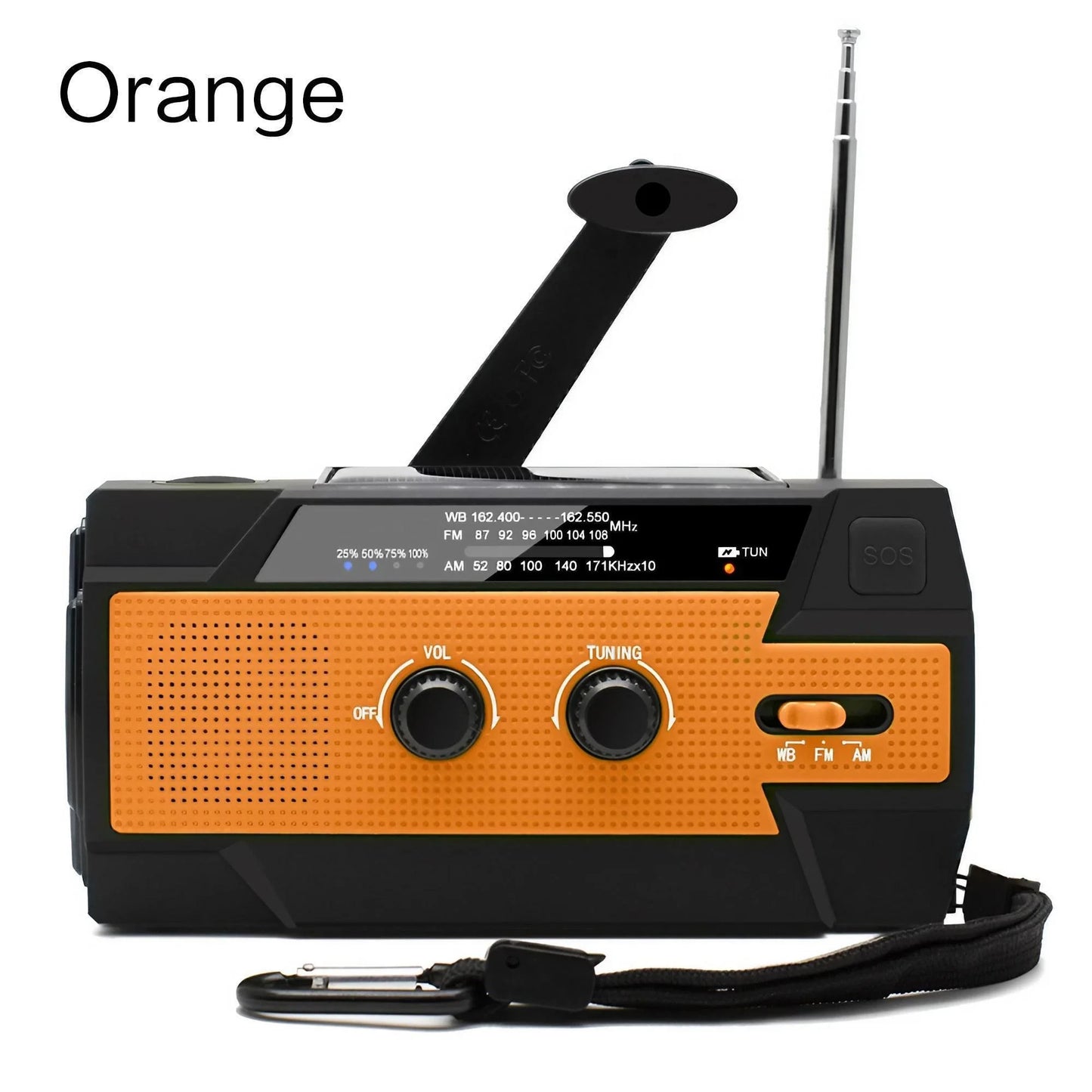 Emergency Weather Radio with Power Bank & Flashlight