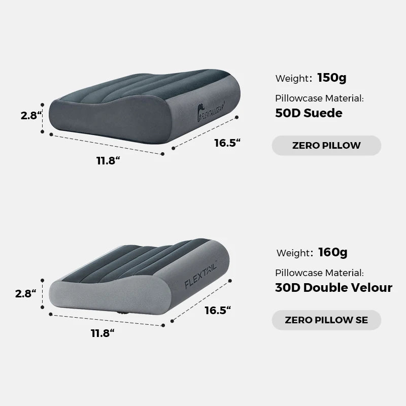 Inflatable Camping Pillow Lightweight Ergonomic Comfort