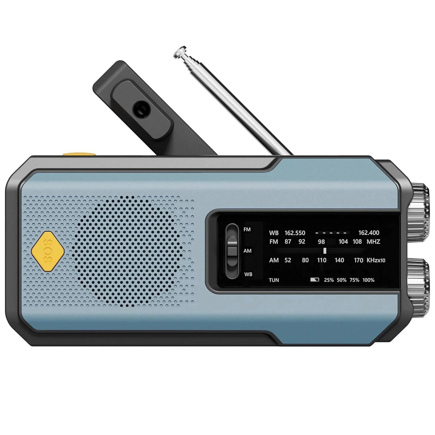 Emergency Weather Radio with Power Bank & Flashlight