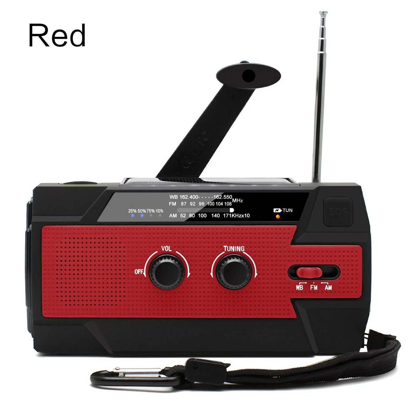 Emergency Weather Radio with Power Bank & Flashlight